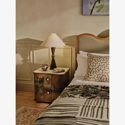 Soho Home Benedetta Bedside Table, Carrara Marble