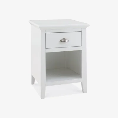 Teddy Beau Bentley Hampstead 1 Drawer White Square Nightstand