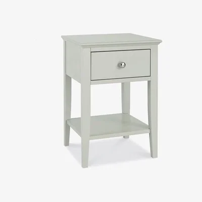 Teddy Beau Bentley Ashby 1 Drawer Soft Grey Square Nightstand