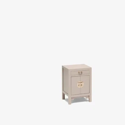 Teddy Beau The Nine Schools Qing Oyster Grey Small Bedside Cabinet