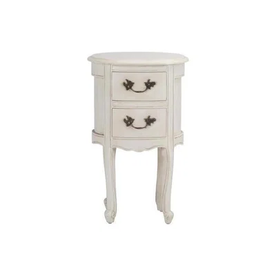 Teddy Beau Maison Reproductions Bedside Aged Oval Side Table