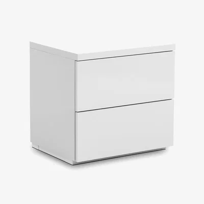 Teddy Beau Julian Bowen Monaco White 2 Drawer Bedside Cabinet