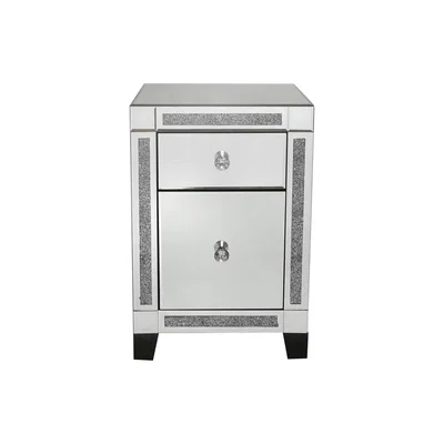 Teddy Beau Deco Home Felix Gunmetal Bedside Cabinet