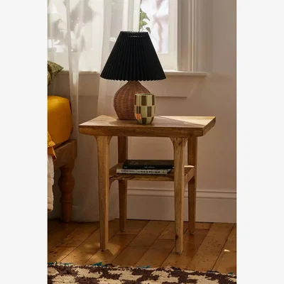 Urban Outfitters Wyatt Natural Bedside Table - Natural L: 45.7cm x W: 35.5cm x H: 45.7cm at Urban Outfitters
