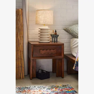 Urban Outfitters Alonzo Bedside Table - Neutral L: 45.7cm x W: 35.5cm x H: 45.7cm at Urban Outfitters