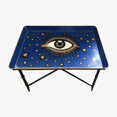 Amara Les Ottomans - Eye Coffee Table - Blue