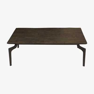 Amara Nordal - Wooden Coffee Table with Metal Legs