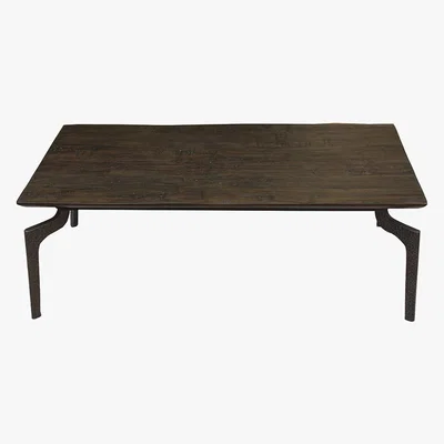 Amara Nordal - Wooden Coffee Table with Metal Legs