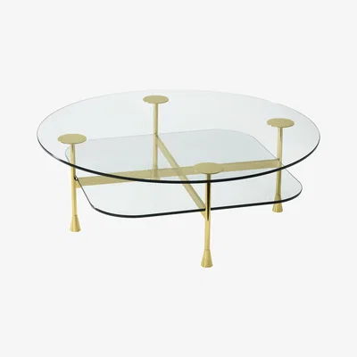 Amara GHIDINI 1961 - Da Vinci Coffee Table - Glass - Round