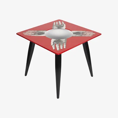 Amara Fornasetti - Magic Mani Table - Red