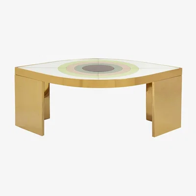 Amara Jonathan Adler - Harlequin Eye Cocktail Table - Brass