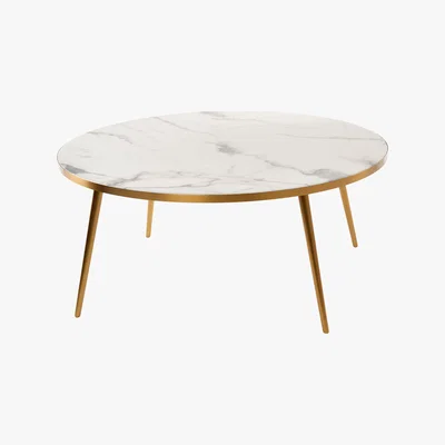 Amara Pols Potten - Marble Look Coffee Table - White