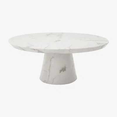 Amara Pols Potten - Disc Marble Look Coffee Table - White
