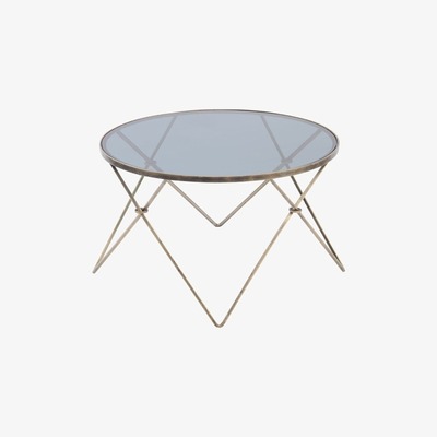 Artisanti Conti Gold and Smoked Glass Coffee Table