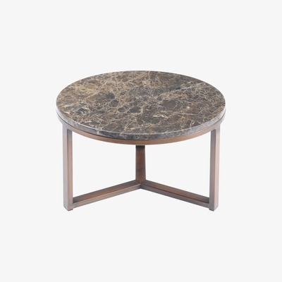 Artisanti Fitzroy Emperador Brown Marble Coffee Table - Small