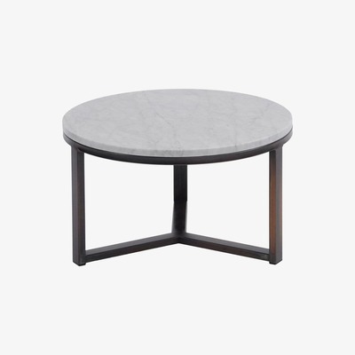 Artisanti Massa Pale Grey Carrara Marble Coffee Table - Small