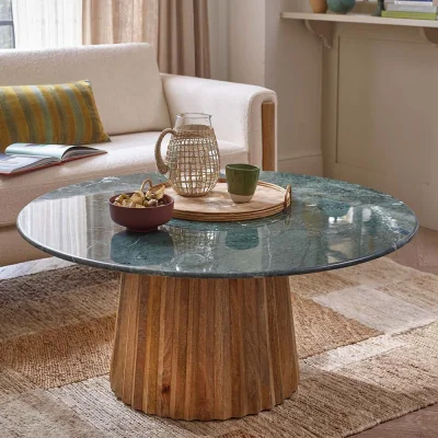 Atkin & Thyme Westbourne Forest Green Marble Coffee Table