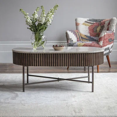Atkin & Thyme MONZA METAL & MARBLE COFFEE TABLE