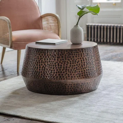 Atkin & Thyme BEET COFFEE TABLE - ANTIQUE COPPER FINISH