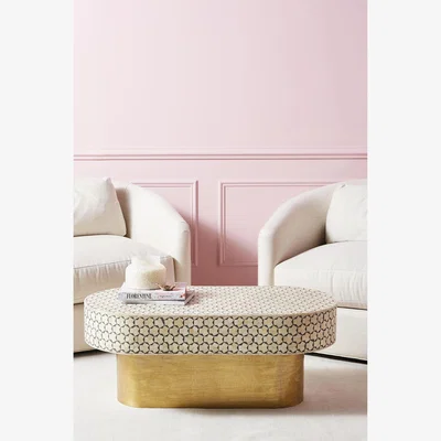 Anthropologie Targua Moroccan Oval Coffee Table