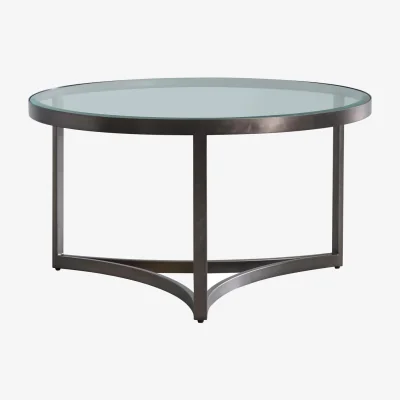 Andrew Martin Sundance Coffee Table, Burnished Nickel, Coffee Table, Medium - Andrew Martin
