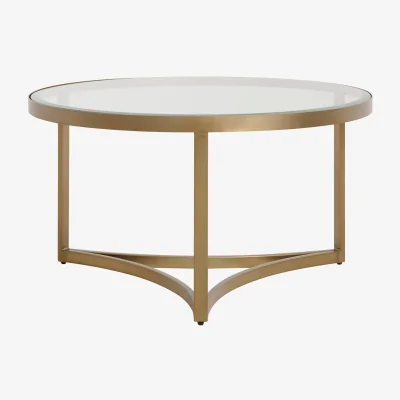 Andrew Martin Sundance Coffee Table, Weathered Brass, Coffee Table, Medium - Andrew Martin