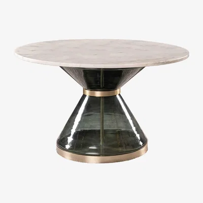 Barker and Stonehouse Bardi Coffee Table 61x61x43.8 cm, Round, Green Marble | Barker & Stonehouse