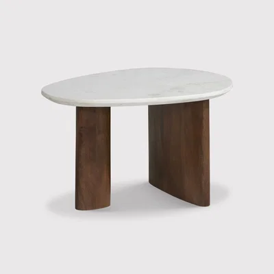 Barker and Stonehouse Libra Coffee Table 80cm, Round, Brown | Barker & Stonehouse