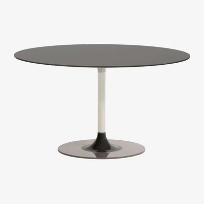 Barker and Stonehouse Kartell Thierry XXL Round Table 130x130x72 Grey, Round Glass | Barker & Stonehouse