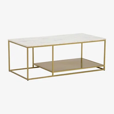 Barker and Stonehouse Alba Coffee Table, White Marble | Barker & Stonehouse