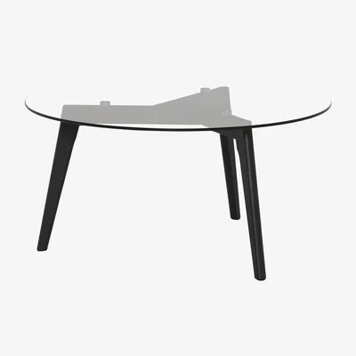 Barker and Stonehouse Aries Round Coffee Table, Black | Barker & Stonehouse