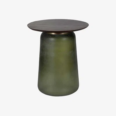 Barker and Stonehouse Baker Bardi Coffee Table 45.7x45.7x44.5 cm, Round, Green Glass | Barker & Stonehouse