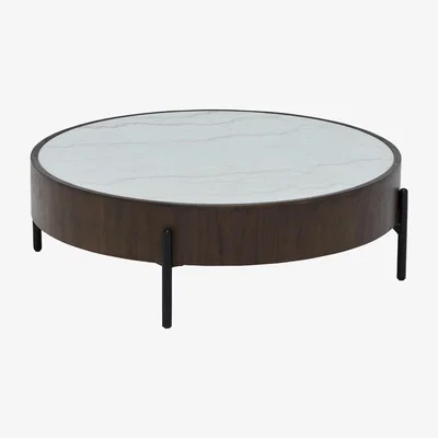 Barker and Stonehouse Orlando Large Coffee Table, White Marble