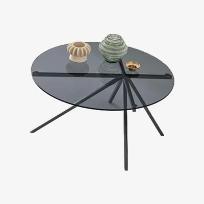 Barker and Stonehouse Bontempi Ray Coffee Table, Black Glass | Barker & Stonehouse