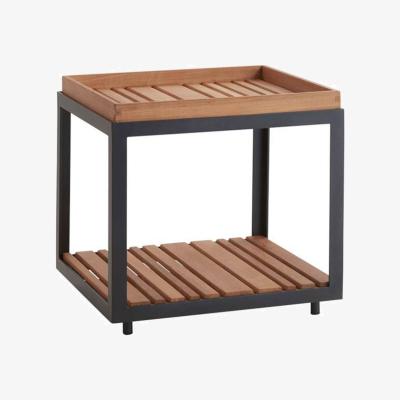Barker and Stonehouse Cane Line Level Small Base Coffee Table With Set Of 2 Tops, Brown | Barker & Stonehouse