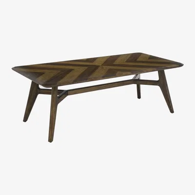 Barker and Stonehouse Lockley Rectangular Coffee Table, Round, Saman Wood | Barker & Stonehouse