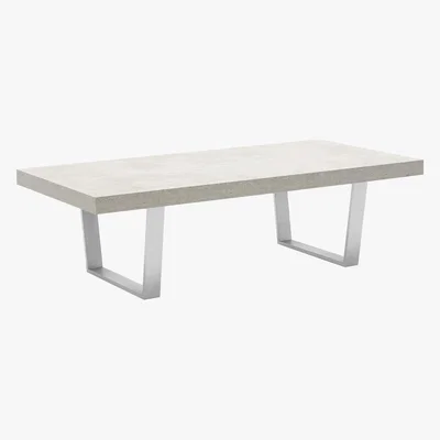 Barker and Stonehouse Halmstad Coffee Table, Concrete and Walnut