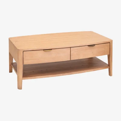Barker and Stonehouse Halstatt 4 Drawer Coffee Table With a Shelf, Wood | Barker & Stonehouse