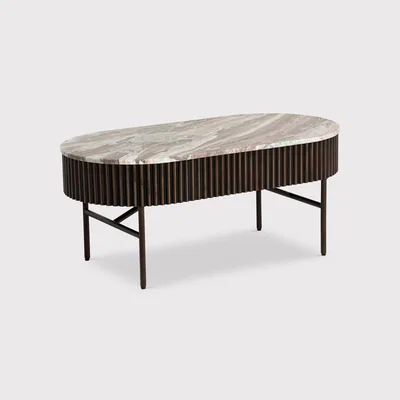 Barker and Stonehouse Gion Coffee Table, Round, Brown | Barker & Stonehouse
