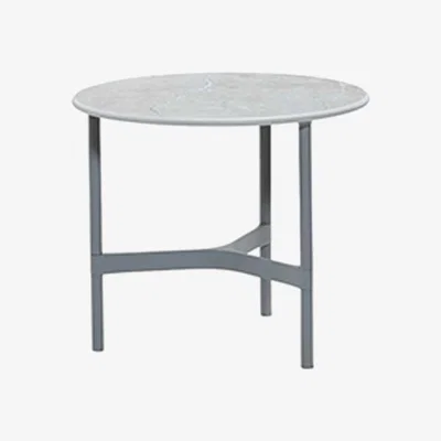 Barker and Stonehouse Cane-line Twist Small Coffee Table, Light Grey | Barker & Stonehouse