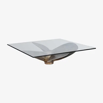 Barker and Stonehouse Timothy Oulton 110cm Junk Art Propeller Square Coffee Table, Vintage Steel