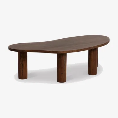 Barker and Stonehouse Canova Organic Shape Coffee Table, Round, Brown | Barker & Stonehouse