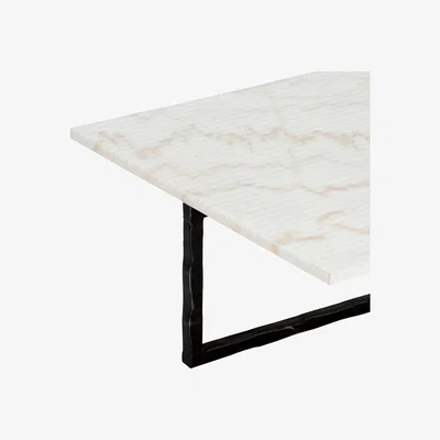 Barker and Stonehouse Lasdun Rectangular Coffee Table, White Marble | Barker & Stonehouse