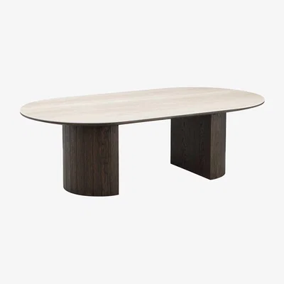 Barker and Stonehouse Kita Coffee table 130x70x40, Round, Brown Concrete | Barker & Stonehouse