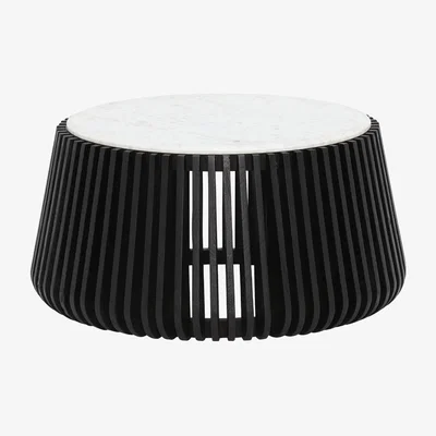 Barker and Stonehouse Nero Coffee Table, White Marble