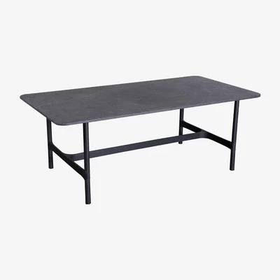 Barker and Stonehouse Cane-line Twist Rectangular Coffee Table, Black | Barker & Stonehouse
