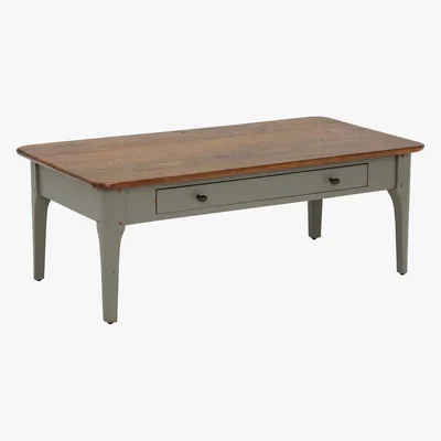 Barker and Stonehouse Maison 1 Drawer Coffee Table, Albany and Moss Grey