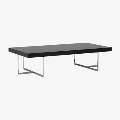 Barker and Stonehouse Borgia Rectangular Coffee Table, Black Wood | Barker & Stonehouse