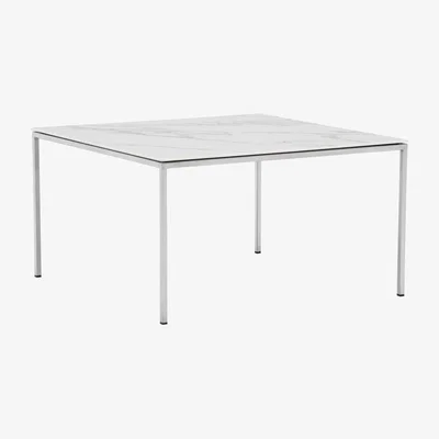 Barker and Stonehouse Macao Square Coffee Table, White Ceramic | Barker & Stonehouse