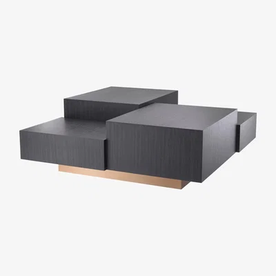 Barker and Stonehouse Eichholtz Nerone Coffee Table Charcoal Grey Oak Veneer, Black | Barker & Stonehouse